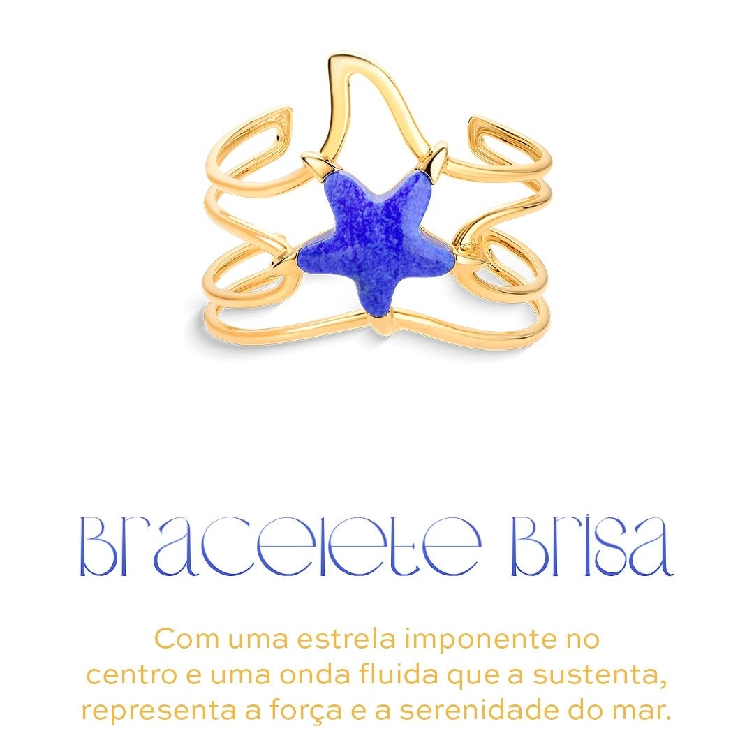 Bracelete Brisa - Quartzo  Azul Anil