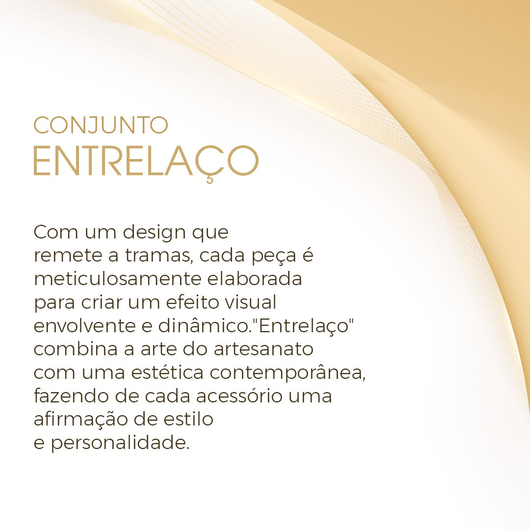 Brinco Entrelaço - Esmaltação Branca