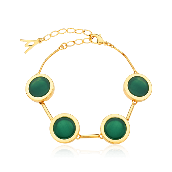 Pulseira Magnífica - Ágata verde