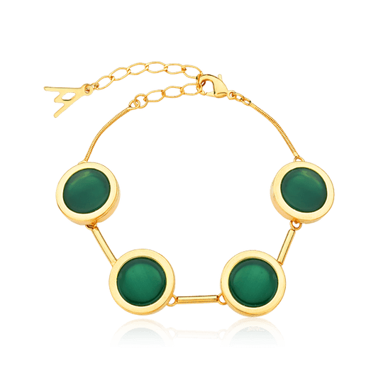 Pulseira Magnífica - Ágata verde