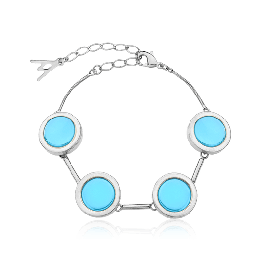 Pulseira Magnífica - Ágata Azul Céu